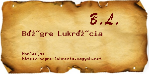 Bögre Lukrécia névjegykártya